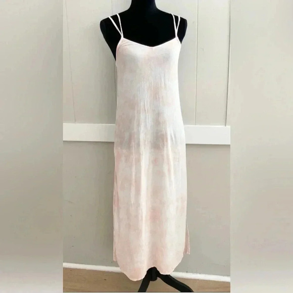 Aerie Pink Tie Dye Strappy Midi Slip Dress Size XS - Picture 2 of 11
